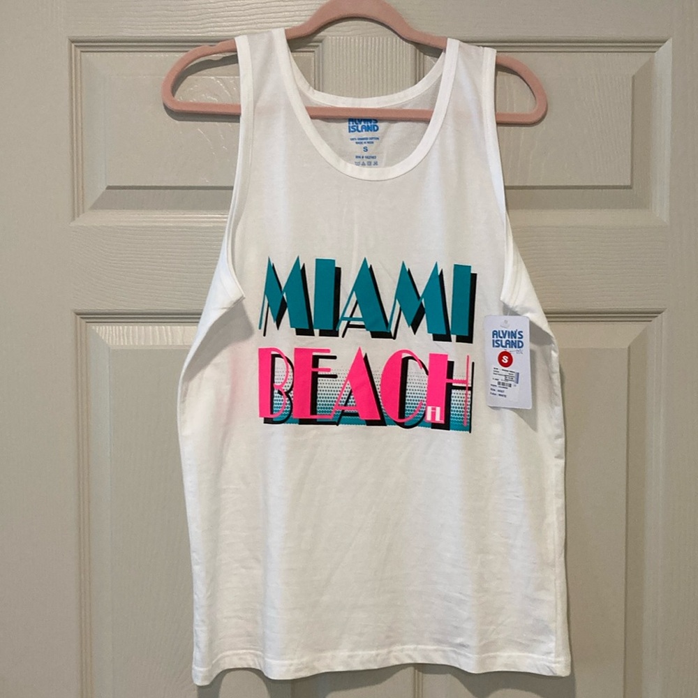 NWT Miami Beach Florida Unisex Tank Top Small
